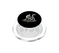 Bigfoot Riding Nessie Loch Ness Monster Sasquatch Cryptid PopSockets PopGrip for MagSafe
