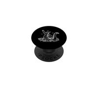Bigfoot Riding Nessie Monster Cowboy Funny Cryptid Loch Ness PopSockets Adhesive PopGrip