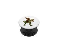 Bigfoot Riding T Rex Sasquatch Prehistoric Chase PopSockets Adhesive PopGrip