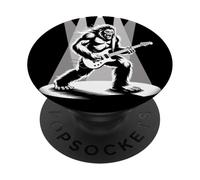 Bigfoot Rock Star Sasquatch Playing Guitar Music Band PopSockets Adhesive PopGrip
