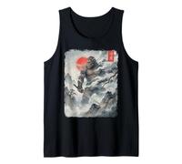 Bigfoot Samurai Giant Mountain Guardian Japanese Sumi-e Art Tank Top