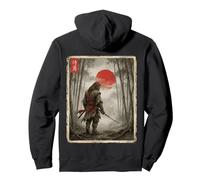 Bigfoot Samurai Warrior Japanese Ukiyo-e Style Sasquatch Pullover Hoodie
