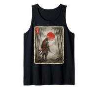 Bigfoot Samurai Warrior Japanese Ukiyo-e Style Sasquatch Tank Top
