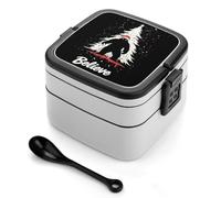 Bigfoot Santa Hat Cute Bento Box for Women Men Double Layer Leak Proof Lunch Boxes with Handle Food Container