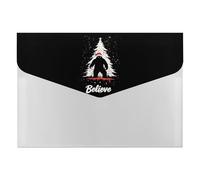 Bigfoot Santa Hat Printed File Folders with Fasteners Accordion File Organizer for Home Office Documents Contract