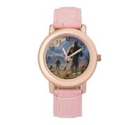 Bigfoot Sasquatch Farmer Women’s Watch Quartz Wristwatch Analog with Leather Strap for Office