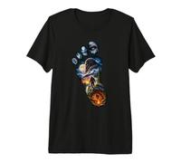 Bigfoot Sasquatch Footprint Mountain Forest Moonlight Premium T-Shirt