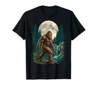 Bigfoot Sasquatch Full Moon Forest Cryptid Believer Moonlit T-Shirt