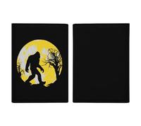 Bigfoot Sasquatch Full Moon Travel Passport Wallet Credit Card Holder Cover Case Protector