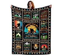 Bigfoot Sasquatch Gifts for Men Women Kids Boys, Funny Yeti Bigfoot Blankets and Throws, 60"X50"