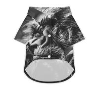 Bigfoot Sasquatch Hawaii Shirt Print Dog Clothes T-Shirt Beach for Puppy Cat M