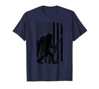 Bigfoot Sasquatch Hunter Go Buck Deer Hunting Flag USA T-Shirt