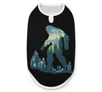 Bigfoot Sasquatch In The Forests Dog Clothes Printed Pet Shirts Summer Vest T-Shirt Sweatshirt for Small Dogs Cats M