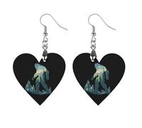 Bigfoot Sasquatch In The Forests Earrings Wooden Dangle Earring Drop Earrings Pendants Craft for Women