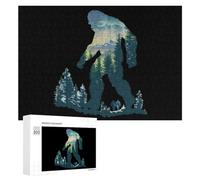 Bigfoot Sasquatch In The Forests Jigsaw Puzzles for Adults 300 PCS Wooden Puzzle Pictures Photo Wall Art Decor