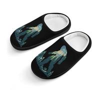 Bigfoot Sasquatch In The Forests Slippers Warm House Shoes Home Travel Spa Hotel Slipper Boys Girls 34