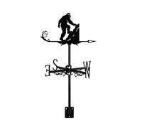 Bigfoot Sasquatch Metal Weathervane Black Direction Indicator Art Decor for Roof Wind Vanes for Yard Outdoor Farm Barn Sheds Garden Patio, Climbers