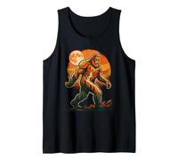 Bigfoot Sasquatch Moon Forest Cryptid Vintage Tank Top