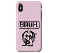 Bigfoot Sasquatch Playing Banjo, Bruh Meme Case for iPhone X/XS