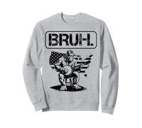 Bigfoot Sasquatch Playing Banjo, Bruh Meme Sweatshirt