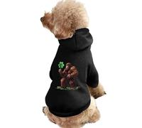 Bigfoot Sasquatch Shamrock Irish Proud Funny Dog Hoodie Pet Costumes Sweatshirt for Small Medium Large Puppy Cat Clothes