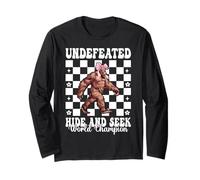 Bigfoot Sasquatch Undefeated Hide and Seek World Champion Long Sleeve T-Shirt