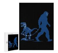 Bigfoot Sasquatch Walking Dinosaurs Jigsaw Puzzles for Adults 500 PCS Wooden Puzzles Unique Puzzle Gifts