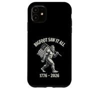Bigfoot Saw It All 1776 2026 Patriotic America Cryptid Case for iPhone 11