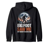 Bigfoot Saw Me But Nobody Believes Him Funny Sasquatch Joke Zip Hoodie