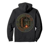Bigfoot Saw Me Funny Badge Night Campfire Sasquatch Men Pullover Hoodie