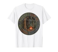 Bigfoot Saw Me Funny Badge Night Campfire Sasquatch Men T-Shirt