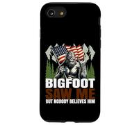 Bigfoot Saw Me, Funny Sasquatch Merica Rock American Flag Case for iPhone SE (2020) / 7/8