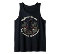 Bigfoot Saw Me Line Silhouette Floral Boho Sasquatch Women Tank Top