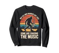Bigfoot Saxophone Player Not All Who Wander Are Lost Jazz Sweatshirt