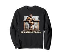 Bigfoot Says It's Beer O'Clock, Adult Bar Humor Sweatshirt