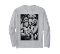 Bigfoot Selfie Alien Loch Ness Monster Funny Believer Long Sleeve T-Shirt