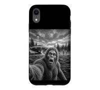 Bigfoot Selfie Alien UFO Landing Forest Scene Case for iPhone XR