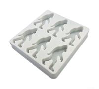 Bigfoot-Shaped Ice Cube Maker In Reusable Silicone For Whiskey On The Rocks And Cocktail Enthusiasts(White)