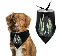 Bigfoot Silhouette Cute Dog Bandanna Scarf Printed Adjustable Triangle Pet Kerchief for Dogs And Cats