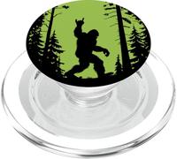 Bigfoot Silhouette Walking Through Forest Adventure Mystery PopSockets PopGrip for MagSafe