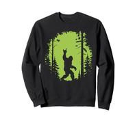 Bigfoot Silhouette Walking Through Forest Adventure Mystery Sweatshirt