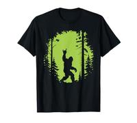 Bigfoot Silhouette Walking Through Forest Adventure Mystery T-Shirt
