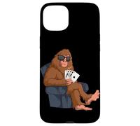 Bigfoot Sitting in a Couch Playing Poker Gambling Sasquatch Case for iPhone 15 Plus