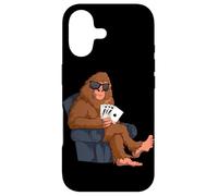 Bigfoot Sitting in a Couch Playing Poker Gambling Sasquatch Case for iPhone 17