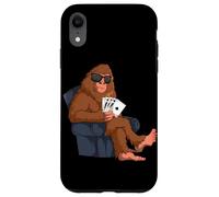 Bigfoot Sitting in a Couch Playing Poker Gambling Sasquatch Case for iPhone XR