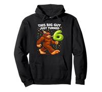Bigfoot Six 6th Birthday Sasquatch 6 Year Old Boys Kids Pullover Hoodie