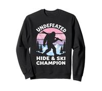 Bigfoot Skier Hide & Ski Champion Undefeated Retro Sweatshirt