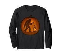 Bigfoot Smartphone Halloween Pumpkin Cell Phone Long Sleeve T-Shirt
