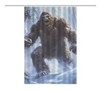 Bigfoot Snowstorm Shower Curtain Waterproof Polyester Fabric Stylish Pattern for Bathroom Tub Shower Divider