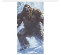Bigfoot Snowstorm Shower Curtain Waterproof Polyester Fabric Stylish Pattern for Bathroom Tub Shower Divider